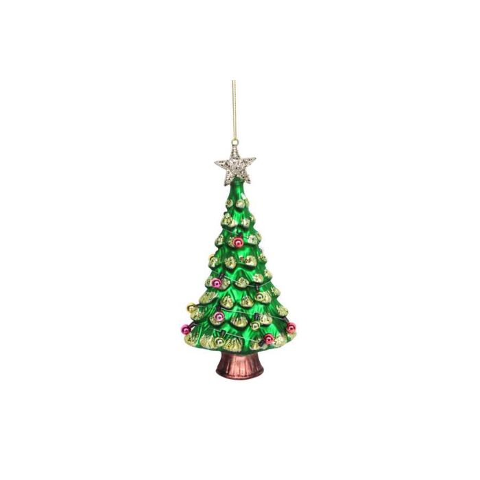 Gisela Graham Painted Glass Christmas Tree-2